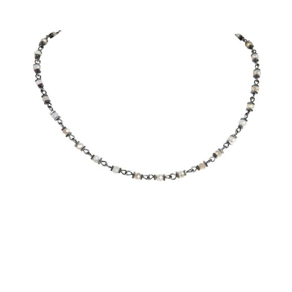 VIRGINS SAINTS & ANGELS VSA Sweetheart Crystal Choker in Gunmetal - Picture 1 of 7